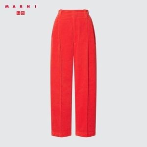 Marni x Uniqlo red corduroy pants